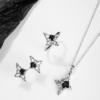 "Irregular Charm: Asymmetrical Star-Shaped Lock Necklace with Minimalist Pendant" - Image 5