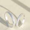 Exquisite Couple's Silver Ring - High-End Finger Ring, Pure Silver Couple's Ring - Image 7