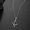 "Irregular Charm: Asymmetrical Star-Shaped Lock Necklace with Minimalist Pendant" - Image 7