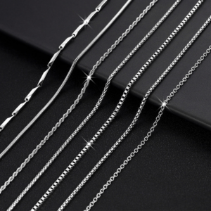 Fashionable Women's Sterling Silver Necklace - Wave Chain Side Chain Locking Bone Chain, Perfect for Female Charm