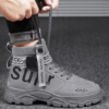 Elevate Your Style with Our Premium Men's Martens Boots - Grey/Khaki - Image 8