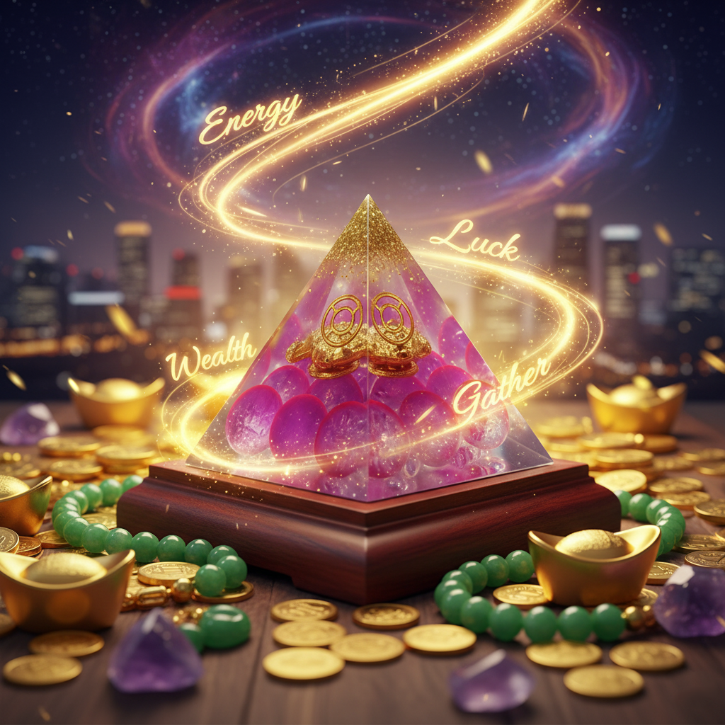 Wealth Keeper crystal pyramid - Pyramid Light Safeguarding Prosperity
