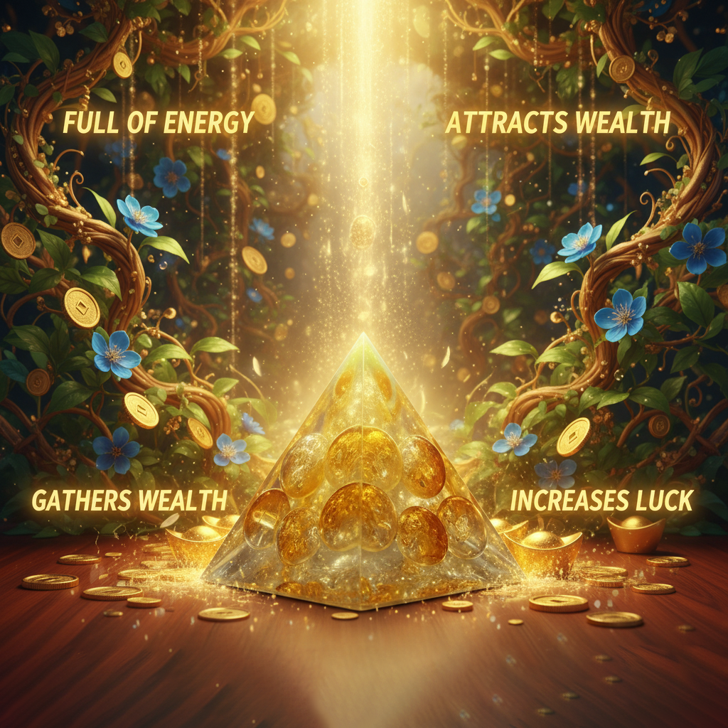 Wealth Keeper crystal pyramid - Pyramid Light Safeguarding Prosperity
