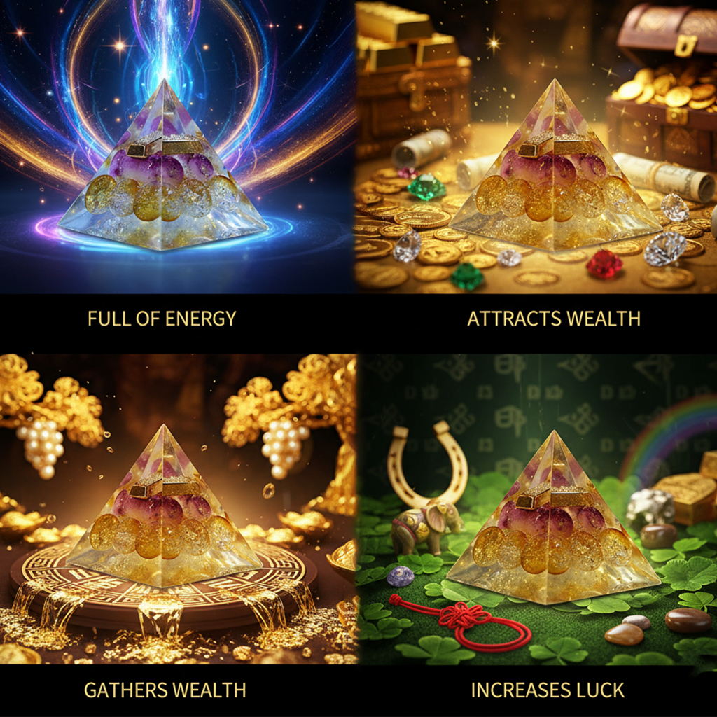 Activate Your Luck! crystal pyramid - The Ultimate Feng Shui Wealth Pyramid