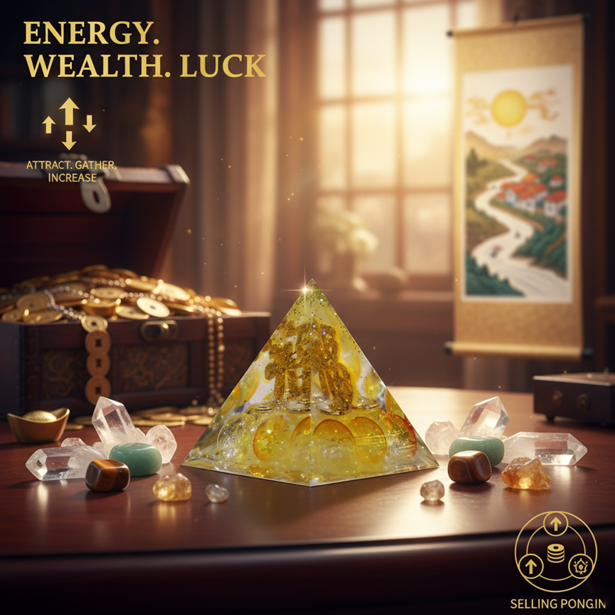 Wealth Keeper - five elements protection pyramid Wealth Keeper - Five Elements Balance — Peace Hexagram